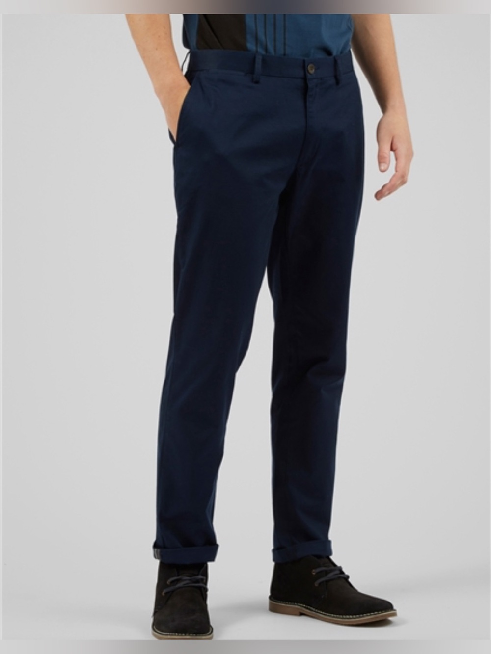 Ben Sherman Navy Straight Fit Stretch Chinos Pants in Navy 38x32 NWT